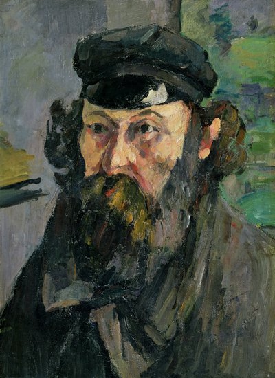 Selvportræt i en kasket af Paul Cézanne
