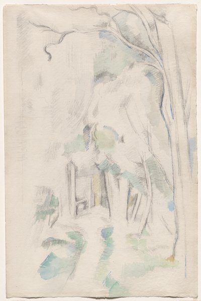 Spor i skoven af Paul Cézanne