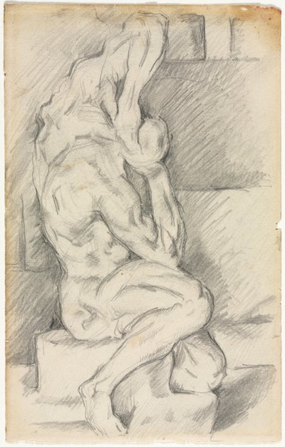 Skitse af anatomisk skulptur recto Skitse af Madame Cézanne verso, 188184. af Paul Cézanne