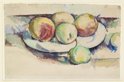 Stilleben af ferskner og figner, slutningen af det 19. århundrede af Paul Cézanne