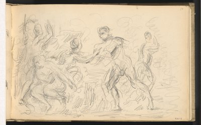 Studie til "The Judgment of Paris" eller "The Amorous Shepherd" af Paul Cézanne