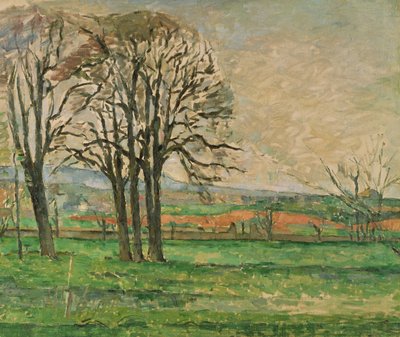De bare træer ved Jas de Bouffan, 1885-1886 af Paul Cézanne
