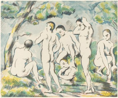 De badende (lille tallerken) af Paul Cézanne