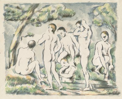De badende (lille tallerken) af Paul Cézanne