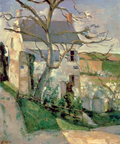 Huset og træet, c.1873-74 af Paul Cézanne