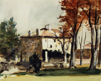 Huset af Jas de Bouffan; Herregården Jas de Bouffan, ca. 1870 af Paul Cézanne