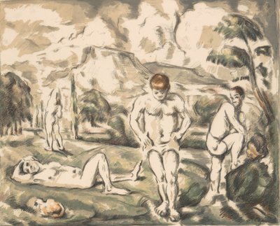 De store badende De store badegæster, ca. 1898., ca. 1898. af Paul Cézanne