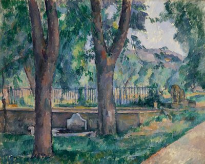 Poolen ved Jas de Bouffan, ca. 1885-86. af Paul Cézanne