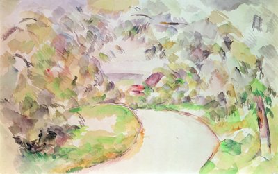 Den snoede vej af Paul Cézanne