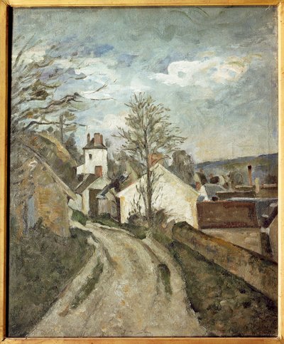 Doktor Gachets hus i Auvers (olie på lærred af Paul Cézanne