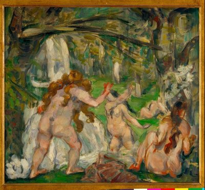 Tre badende af Paul Cézanne