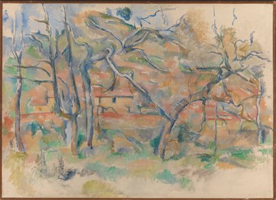 Træer og hus, Provence af Paul Cézanne