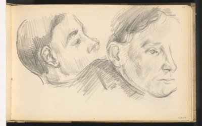 To hoveder af Paul Cézanne