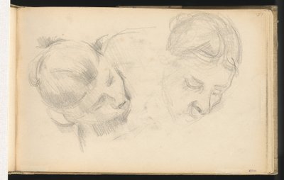 To kvinders hoveder af Paul Cézanne