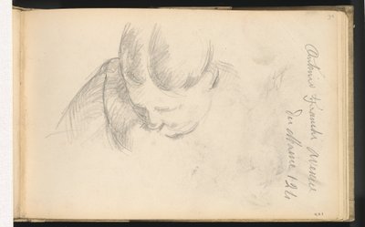 Kvinde, der læner sig frem af Paul Cézanne