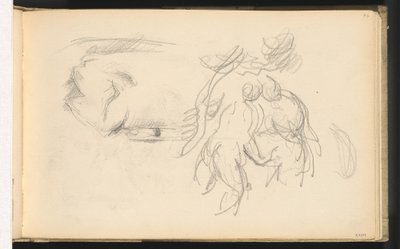 Kvinder Badende og en Papirrulle af Paul Cézanne