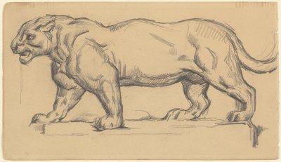 Jaguar af Paul Cézanne after Antoine Louis Barye