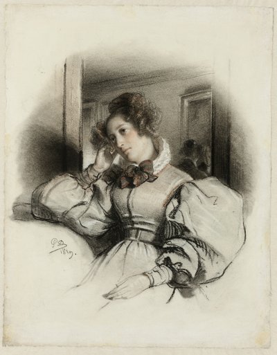 Portræt af fru E.D. af Paul Delaroche
