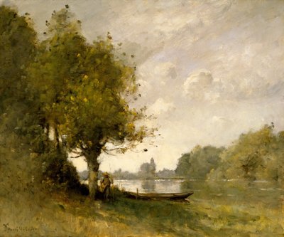 En dam nær Nangis, 1880-95. af Paul Desire Trouillebert