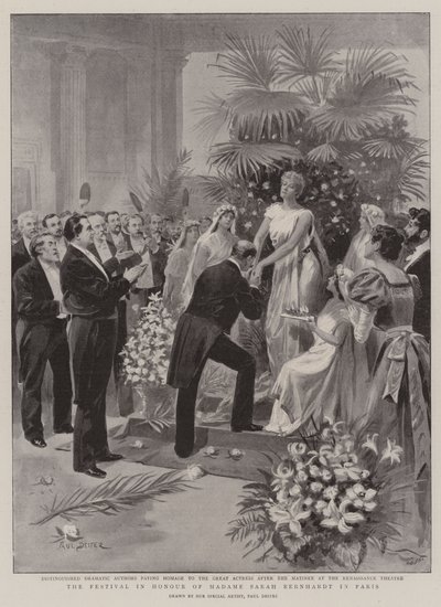 Festivalen til ære for Madame Sarah Bernhardt i Paris af Paul Destez
