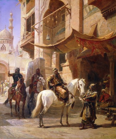 Arabiske krigere i en gade, af Paul Dominique Philippoteaux