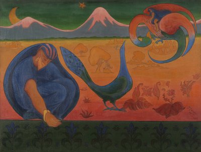 Det nabiske landskab, 1890. af Paul Elie Ranson