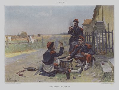 Et spil Piquet af Paul Émile Boutigny