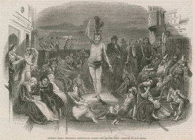 Solomon Eagle prædiker omvendelse under pesten (gravering) af Paul Falconer Poole