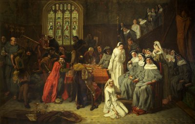 The Visitation and Surrender of Syon Nunnery, ca. 1846 (olie på lærred) af Paul Falconer Poole
