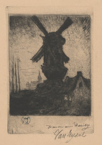 Nordvindmølle i Creuse-dalen af Paul Ferdinand Gachet