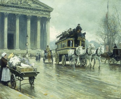 Boulevarden ved Madeleine, Paris af Paul Fischer
