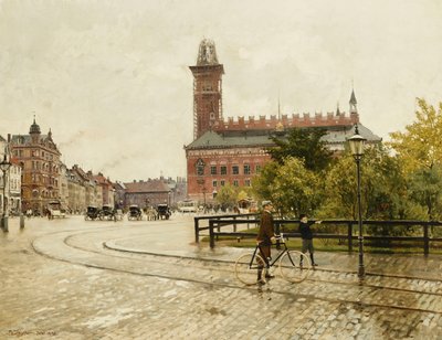 Raadhuspladsen, Copenhagen, 1893 af Paul Fischer