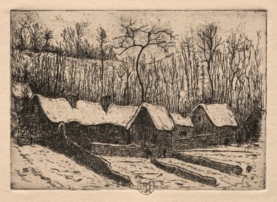 Seks ætsninger: The Thatched Bagery, Auvers af Paul Gachet