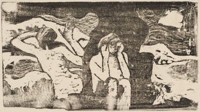 På Black Rocks Aux roches noires, i eller efter 1895. af Paul Gauguin