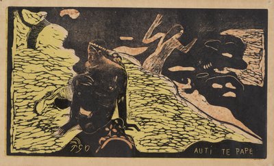 Auti Te Pape Kvinder ved floden Fra Noa Noa-serien, 1893-1894 af Paul Gauguin
