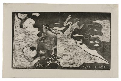 Auti te pape (Kvinder ved floden) fra Noa Noa Suite af Paul Gauguin