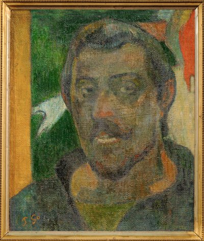 Autoportrait avec Ondine - Selvportræt med Undine (maleri på lærred) af Paul Gauguin