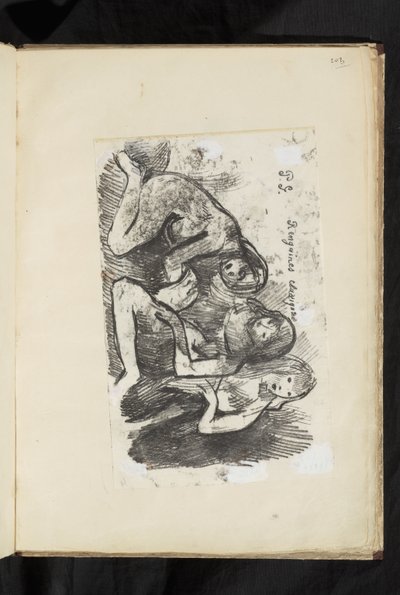 Før og efter - Nativity fragment af Paul Gauguin
