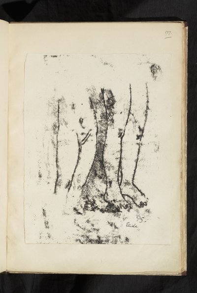 Før og efter - Undersøgelse af ben af Paul Gauguin