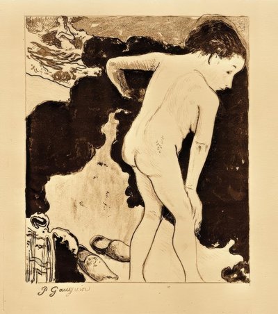 Bretonske badegæster af Paul Gauguin