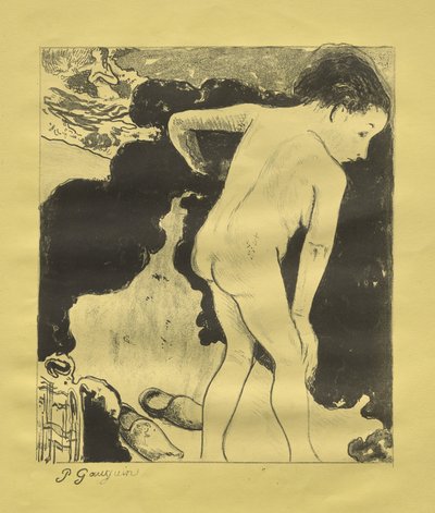 Bretonske badegæster af Paul Gauguin