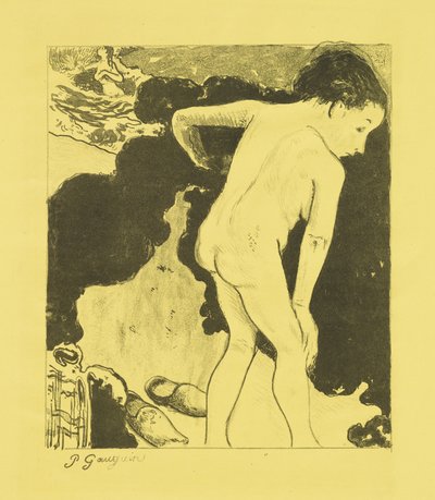Bretonske badegæster af Paul Gauguin