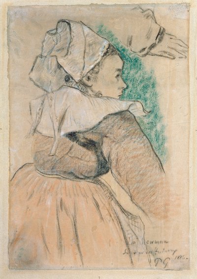 Bretonsk kvinde i højre profil, 1886 af Paul Gauguin