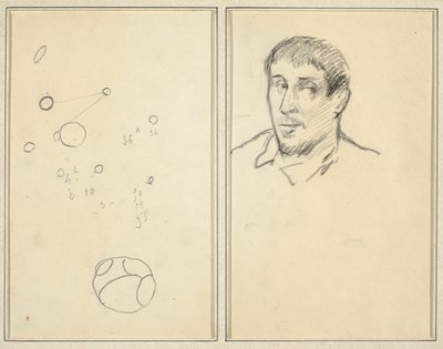 Cirkler og tal; Selvportræt [recto] af Paul Gauguin