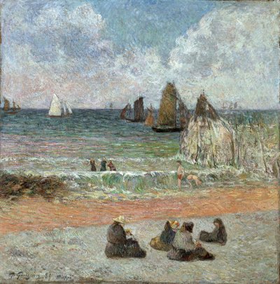 Kysten ved Dieppe par Gauguin, Paul Eugene Henri (1848-1903). Olie på lærred, størrelse: 71,5x71,5 af Paul Gauguin