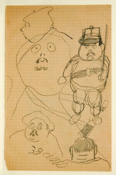Tegning fra et album med tegninger produceret til den unge Jacques Bousquet, 1889-90 af Paul Gauguin