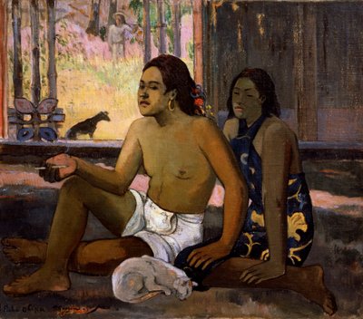 Fungerer ikke Virker ikke. Tahitianere i et værelse, 1896. af Paul Gauguin