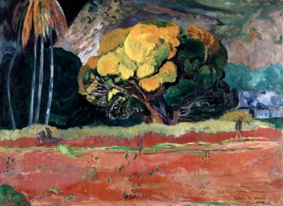 Fatata Te Moua ved foden af et bjerg, 1892. af Paul Gauguin