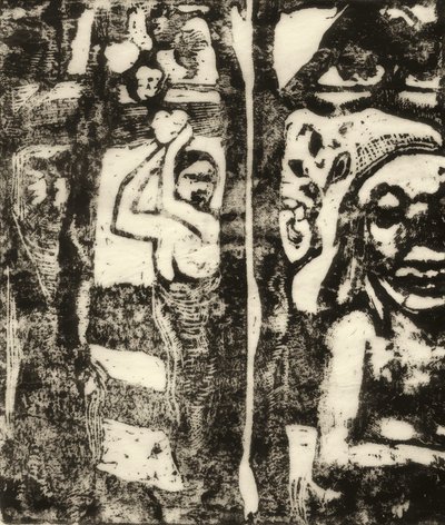 Kvinde plukker frugt og Oviri af Paul Gauguin