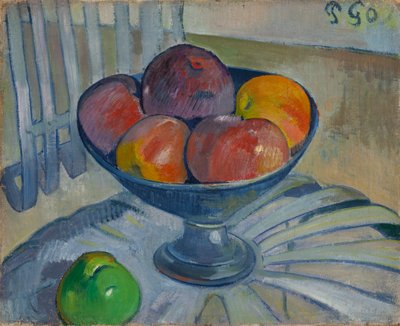 Frugtfad på en havestol, ca. 1890 af Paul Gauguin